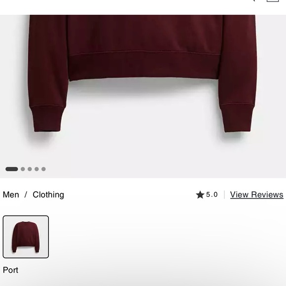 Men’s Coach Essential Crew Neck XL Port 26 long 28 armpit to armpit signature - Picture 7 of 10